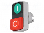 Switch: double | Stabl.pos: 1 | 22mm | green/red | Illumin: none | IP66