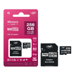 PNI 256GB MicroSD memory card with SD adapter Class 10, 80 Mb/s, V30
