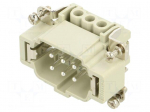 Connector: HDC | contact insert | male | CNE | PIN: 6 | 16A | 600V | 6+PE