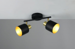 Trio Eva spotlight 2-pc E14 black/gold gaismeklis 868800280 4017807654653