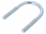U-bolt | B | steel | zinc | Thread len: 53mm | Int.width: 61mm | H: 110mm