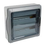 PLEXO3 IP65 WEATHERPROOF CABINET 2X18 MODULES WITH TERMINAL BLOCK