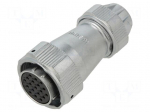 Connector: circular | plug | female | PIN: 19 | IP67 | WY24 | 9&divide;10.5mm | 5A