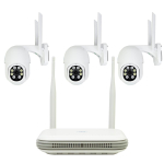 PNI House WiFi800 NVR wireless video surveillance kit and 3 outdoor PNI IP840 cameras, 8MP, 4K, IP65