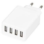 Trio 4 portu USB-lādētājs with four ports white gaismeklis RD9100 4017807572254