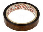 Tape: electrical insulating | W: 19mm | L: 33m | Thk: 0.05mm | brown