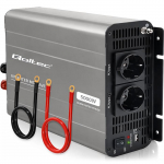 Qoltec MS Wave Voltage Converter | 12V to 230V | 2500/5000W | USB | Compatible with LiFePO4, GEL and AGM batteries