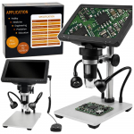 Foto- ja videotehnika | Binoklid ja teleskoobid // Binoklid :: Teleskoobid :: Mikroskoobid :: Monoklid // Mikroskop Edukacyjny Cyfrowy Pilot Przewodowy 1200X LCD 7 CALI HD Kamera