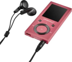 Intenso Video Scooter BT MP3 Player 64 GB &ndash; Bluetooth 5.0, 1.8" LCD Display, USB-C, microSD Card Reader, 18 hrs Battery Life, Music & Video Player, Pink