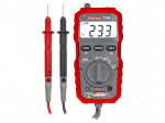 Digital multimeter | LCD | 3,5 digit (6000) | 3x/s | VDC: 200mV&divide;600V