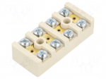 Connector: terminal block | ceramics | 4mm2 | ways: 4 | terminals: 8