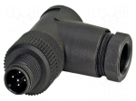 Connector: M12 | plug | PIN: 5 | 48V | angled | IP67 | screw terminal | 4A