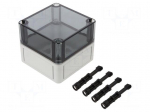 Enclosure: multipurpose | X: 94mm | Y: 94mm | Z: 81mm | TK PC | grey | IP66