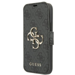 Guess GUBKP13X4GMGGR Book 4G Big Metal Logo for iPhone 13 Pro Max 6,7" / grey