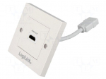 Wall socket | white | HDMI | Mounting: wall mount | No.of sockets: 1