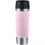 Emsa TRAVEL MUG Classic Grande thermal mug (light pink/stainless steel, 0.5 liters)