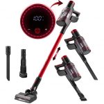 ProfiCare cordless vacuum cleaner PC-BS 3136 A, upright vacuum cleaner anthracite/red, canister vacuum cleaner + handheld vacuum cleaner