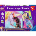 Ravensburger children's puzzle Unicorn Academy - magic and friendship (3x 49 pieces)