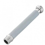 Lokanais pievads NT ar apvalku MF1/2",L=300/600mm DN12 Gofrēts elastīgs lokanais savienojums ar PVC apvalku AISI316L, MF vītne