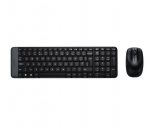 Logitech MK220 Combo Wireless Keyboard + Mouse, US, Black