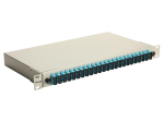 Equip 24-Port Fiber Optic Splice Box, SC Duplex, OM3, 1U, Equipped, Grey