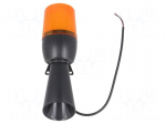 Signaller: lighting-sound | 12&divide;24VDC | 12&divide;24VAC | LED | yellow | IP65
