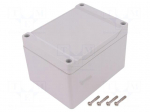 Enclosure: multipurpose | X: 90mm | Y: 120mm | Z: 80mm | 1555 | grey