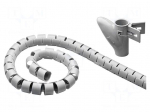 Spiral wrapping | &Oslash;Bundle : 20mm | L: 2.5m | Body: grey