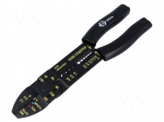 Tool: multifunction wire stripper and crimp tool | Wire: round