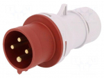 Connector: AC supply 3-phase | plug | male | 16A | 400VAC | IEC 60309