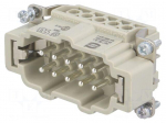 Connector: rectangular | male | Han E | PIN: 10 | 10+PE | size 10B | 16A