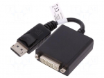 Adapter | DisplayPort plug,DVI-I (24+5) socket | 150mm | black