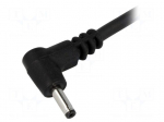 Cable | wires,DC 5,5/1,7 plug | angled | 1mm2 | black | 1.5m | -20&divide;70&deg;C