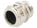 Cable gland | M32 | 1,5 | IP68 | Mat: brass | Body plating: nickel