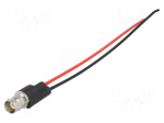Test lead | BNC female plug-free end | Urated: 500V | black,red