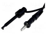 Test lead | 60VDC | 10A | 4mm straight banana plug-hook clip-on