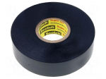 Tape: electrical insulating | W: 19mm | L: 20m | Thk: 0.178mm | black