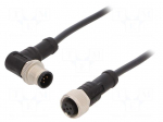 Cable: for sensors/automation | PIN: 5 | M12-M12 | 1m | plug | plug | 60V