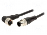 Cable: for sensors/automation | PIN: 4 | M12-M12 | 1m | plug | plug | 250V
