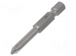 Screwdriver bit | Phillips | PH1 | Overall len: 50mm | 2pcs.