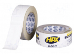 Tape: duct | W: 48mm | L: 25m | Thk: 0.3mm | white | natural rubber | 12%