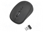 Optical mouse | black | USB A | wireless | No.of butt: 3 | 10m