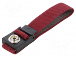 Wristband | ESD | Features: antialergic | red | Kit: ESD wirstband