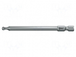 Screwdriver bit | spherical,Torx&reg; | TX15 | 1/4" | Overall len: 89mm