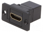 Coupler | HDMI socket,both sides | SLIM | gold-plated | 29mm | plastic