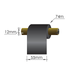 Ribbons 56mm x 74m/12mm/110mm/Resin/Out, melns