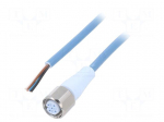 Cable: for sensors/automation | M12 | PIN: 4 | straight | 5m | plug | 7024
