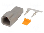 Connector: wire-wire | plug | male | Automotive | DTP | PIN: 2 | IP68 | 25A