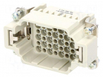 Connector: HDC | contact insert | male | 10A | 250V | Han&reg; HMC | PIN: 42