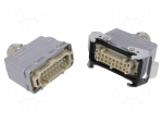 Connector: HDC | male + female | 19A | 400V | PIN: 16 | 16+PE | size E16